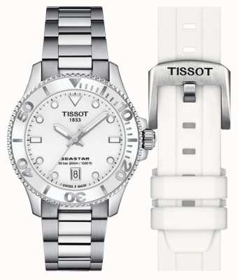 Tissot 海星 1000 | 36mm |白色表盘|不锈钢 T1202101101100