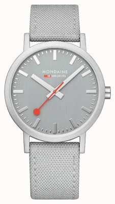 Mondaine 经典 40 毫米优质灰色织物表带腕表 A660.30360.80SBH