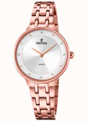 Festina 女士玫瑰-pltd。手表 w/cz 套装和钢表链 F20602/1