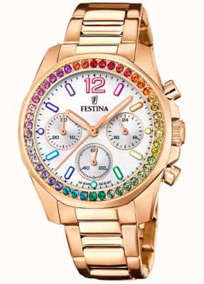 Festina 女士 rose-pl.steel 计时手表配钢表链 F20639/2