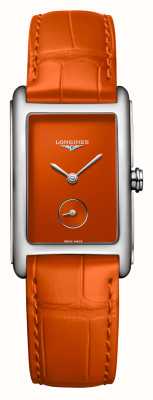 LONGINES Dolcevita 橙色表盘橙色皮革表带腕表 L55124922