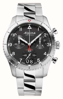 Alpina Startimer Pilot 石英计时码表大日期黑色 AL-372BW4S26B