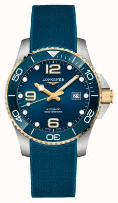 LONGINES Hydroconquest 自动 43 毫米金色和蓝色手表 L37823969